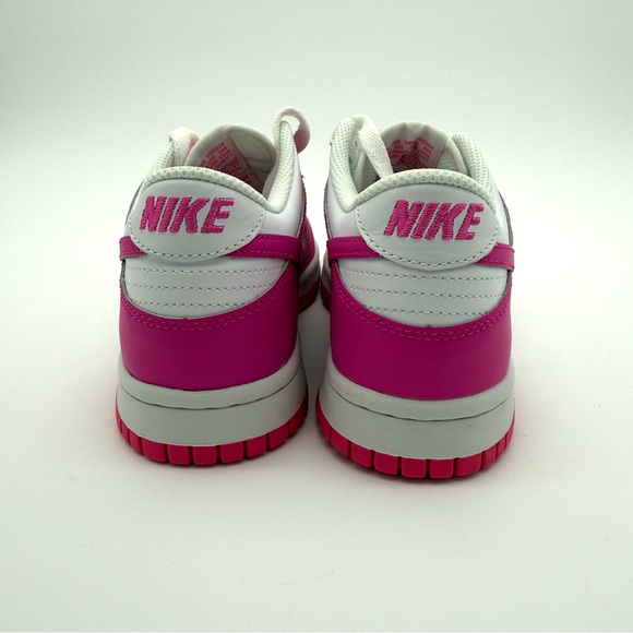 New Nike Dunk Low GS Big Kids 5 5Y Women's 6.5 Laser Fuchsia Pink Barbie Shoes - Picture 5 of 9